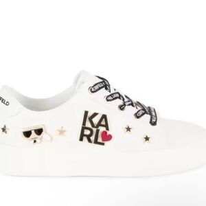 KARL LAGERFELD PARIS
Cammy Embellished Logo Low Top Platform SneakersNew no box